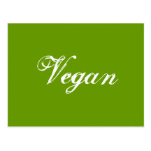 Vegan. Green. Slogan. Custom Post Card
