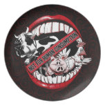 Vegan Life Calico Dragon design plates