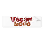 Vegan Love Bumper Stickers