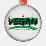 Vegan Peace Love Compassion Christmas Ornaments