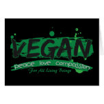 Vegan Peace Love Compassion Greeting Cards