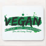 Vegan Peace Love Compassion Mouse Mat