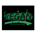 Vegan Peace Love Compassion Post Card