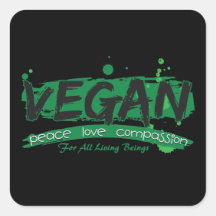 Vegan Peace Love Compassion Sticker