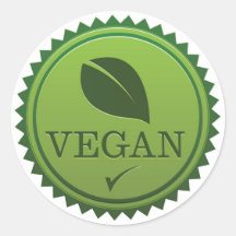Vegan Seal Round Stickers