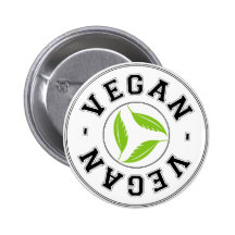 Vegan Sports Logo Pinback Button