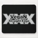 Vegan Straight Edge Black mousepads