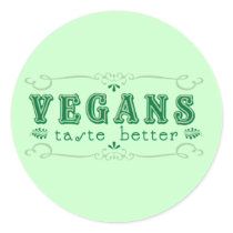 Vegan Taste Round Stickers