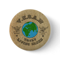 VEGAN -truly living green. Buttons