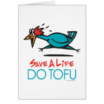Vegan, Vegetarian Tofu Greeting Card