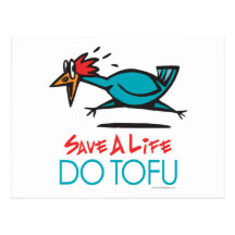 Vegan, Vegetarian Tofu Postcard
