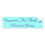 Veganism: The Thinking Person's Choice Bumper Stickers