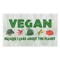 Vegans for the Planet Rectangle Stickers