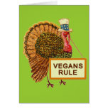 Vegans Rule Turkey Humour for Thanksgiving Cards