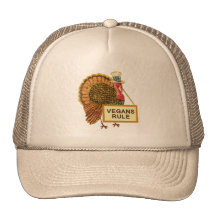 Vegans Rule Turkey Humour for Thanksgiving Hat