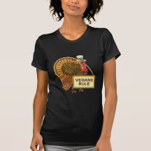 Vegans Rule Turkey Humour for Thanksgiving Tee Shirt