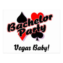 Vegas Bachelor Party Post Card
