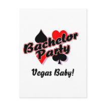 Vegas Bachelor Party Postcard