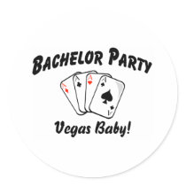 Vegas Bachelor Party Stickers