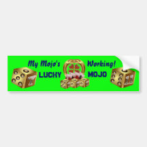 Vegas Casino Mojo Fast Luck View Notes Bumper Stickers