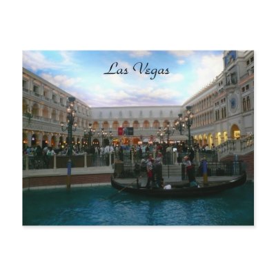 vegas gondala postcard by cardart