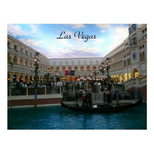 vegas gondala postcard
