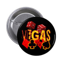 VEGAS - GRUNGE AND PAINT SPLATTER PINBACK BUTTON