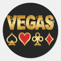VEGAS ROUND STICKERS