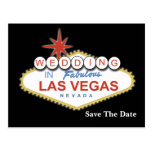 vegas save the date announcement post card