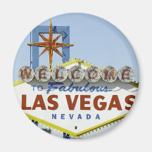 Vegas Sign Daytime Fridge Magnets