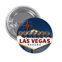 Vegas Sign Dusk Pinback Buttons