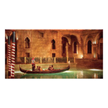 Vegas - Venetian - The Gondola's of Venice Customised Photo Card