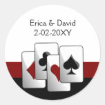 Vegas wedding envelope seal sticker