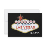 Vegas wedding rsvp cards standard 3.5 x 5 custom invitations