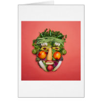 Vegetable Face Greeting Card