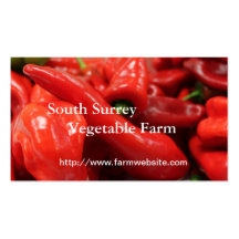 vegetable farm business card