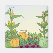Vegetable Garden Fridge Magnets