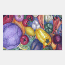 Vegetable Watercolor Art Sticker