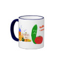 Vegetables divide mugs