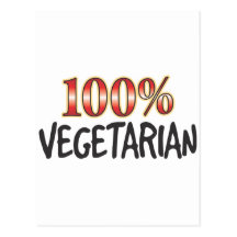 Vegetarian 100 Percent Post Card