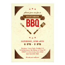 Vegetarian BBQ Invitation