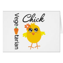 Vegetarian Chick Greeting Cards