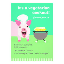Vegetarian Cookout Invitation