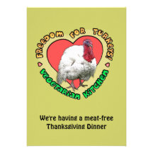 Vegetarian Dinner Personalised Invitations