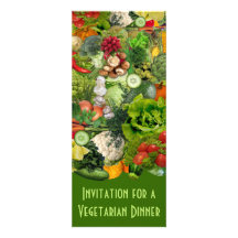 Vegetarian Dinner Personalized Announcements