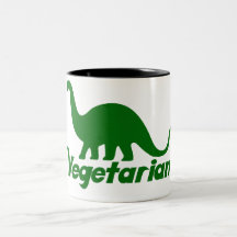 Vegetarian Dinosaur Coffee Mugs