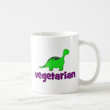 Vegetarian - Dinosaur Design Mugs