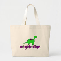 Vegetarian - Dinosaur Design Tote Bag