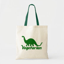 Vegetarian Dinosaur Tote Bags