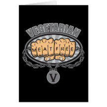 Vegetarian Fists Greeting Card